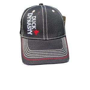DUCK DYNASTY Hat Cap Red Embroidered Duck Emblem 6 Rows Double Stitching NWT !